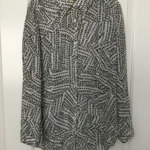 CABI Black and White Blouse